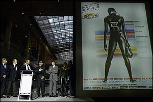 The official poster for the Paris 2003 World Athletics Championships is unveiled 