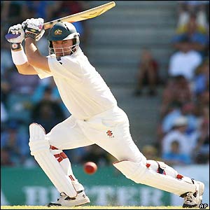 Darren Lehmann smashes a four 