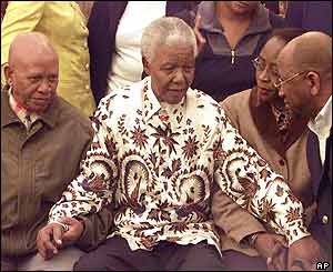 Nelson Mandela and senior members from the African National Congress