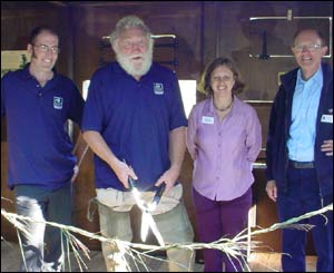 David Bellamy officially opened a new bird watching hut at the site
