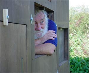 The star took in the view from the new hut