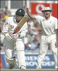 South Africa's Jacques Rudolph is out lbw