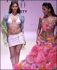 Models wear Rehane designs