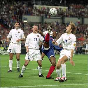 Action from the France-Italy final 