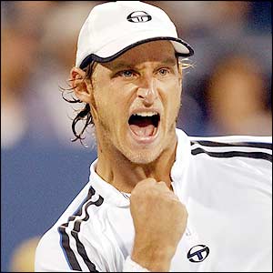 David Nalbandian wins a point