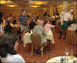 People camped out in Bermuda hotel