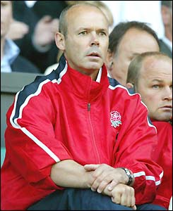 Clive Woodward watches the match