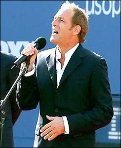 Michael Bolton sings before the final