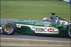 Shane King managed to snap a Jaguar in action as it whizzed past him during the British Grand Prix at Silverstone