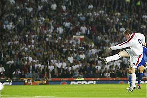 Wayne Rooney puts England 2-0 up after 52 minutes