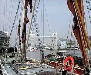Moorings and Tower Bridge