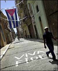 Old Havana street marked 