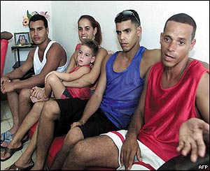 Cubans who failed in a bid to escape by sea to the US this week