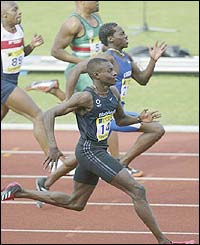 Julian Golding wins the 200m