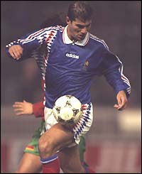 Zinedine Zidane in action for France 