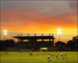 The Wallabies train in Darwin