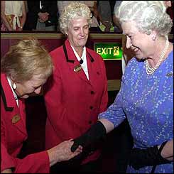 Queen meeting one of the stewards