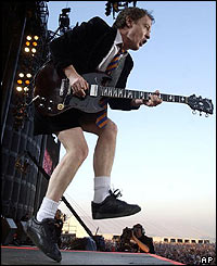 AC/DC's Angus Young performs during the concert for SARS relief at Downsview Park in Toronto