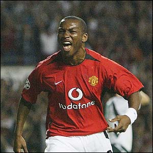 Eric Djemba-Djemba makes it 5-0 with a close-range shot seven minutes from full-time
