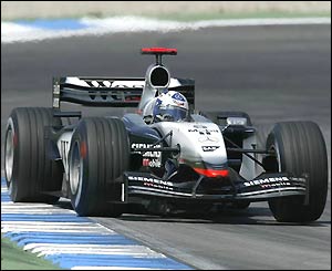 McLaren's David Coulthard once again makes up places from his grid position