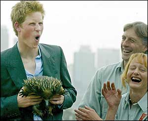 The prince paid a visit to Taronga Zoo in Sydney
