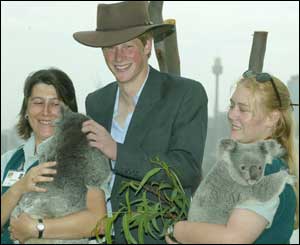 This was a brief public appearance for the prince who will work on remote cattle and sheep stations