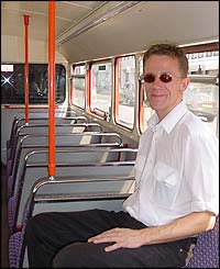 Bus conductor Gary Lloyd, 32