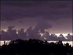 Totality at St Michael's Mount, Cornwall, south-west England