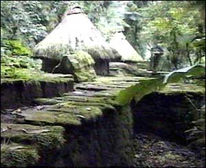 Huts at the Lost City ruins