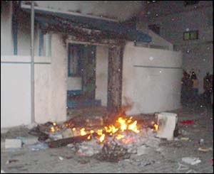 Riot scene in the Male, the Maldives
