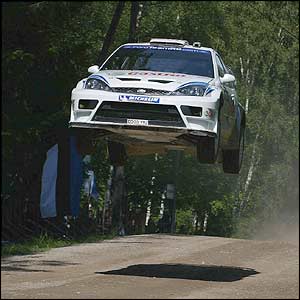 Estonia's Markko Martin in action during the Rally of Finland