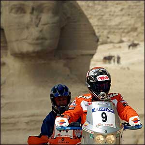 Chile's Carlo de Gavardo begins the Rally de Pharoans in Cairo, Egypt