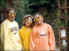 Andrew Wood's daughters ready to watch the eclipse