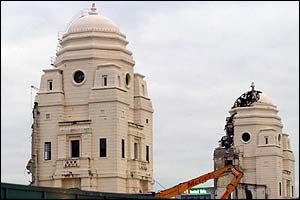 The twin towers are demolished in February 2003