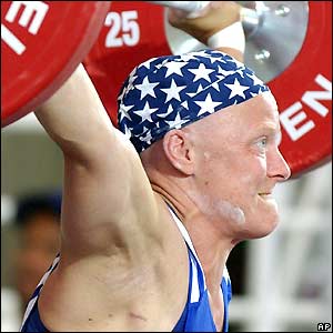 USA's Carrie Boudreau lifts 75kg in the snatch category of the women's 58kg weightlifting at the Pan American Games