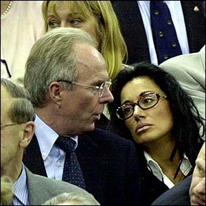 England coach Sven Goran Eriksson with Dell'Olio.
