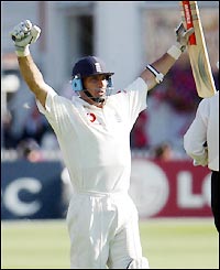 Hussain leaves the field at close of play