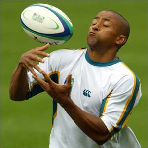 Australia's George Gregan in training for the start of the Rugby World Cup