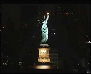 Statue of Liberty seen from Bayonne, New Jersey