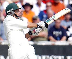 Neil McKenzie pulls the ball to the boundry