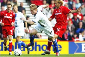 Duff terrorises Middlesbrough defence