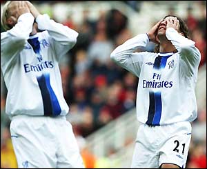 Gudjohnsen and Crespo rue a missed opportunity