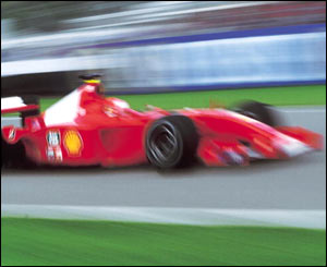 Schumacher's Ferrari in action in 2001