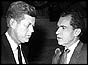 Kennedy and Nixon facing each other