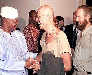 Malian President Amadou meets hostages