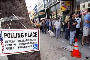 Polling station in Los Angeles
