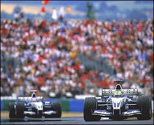 Ralf Schumacher and Juan Pablo Montoya dominate the French Grand Prix