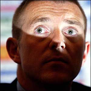 FA director of marketing and communication Paul Barber speaks to the press