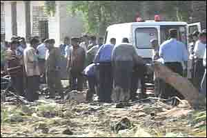 Ambulance at bomb site