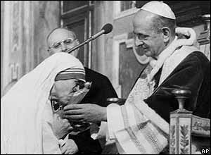 Mother Teresa with Pope Paul VI